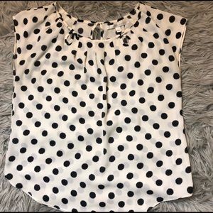 LC Lauren Conrad Polka Dot Blouse